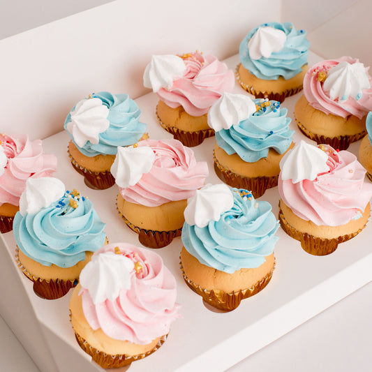 Cupcakes, Gender cupcakes, pink cupcakes, blues cupcakes, Cute cupcakes, Cute cakes and Co , cupcakes delivered, cupcakes near me, Cute Cakes