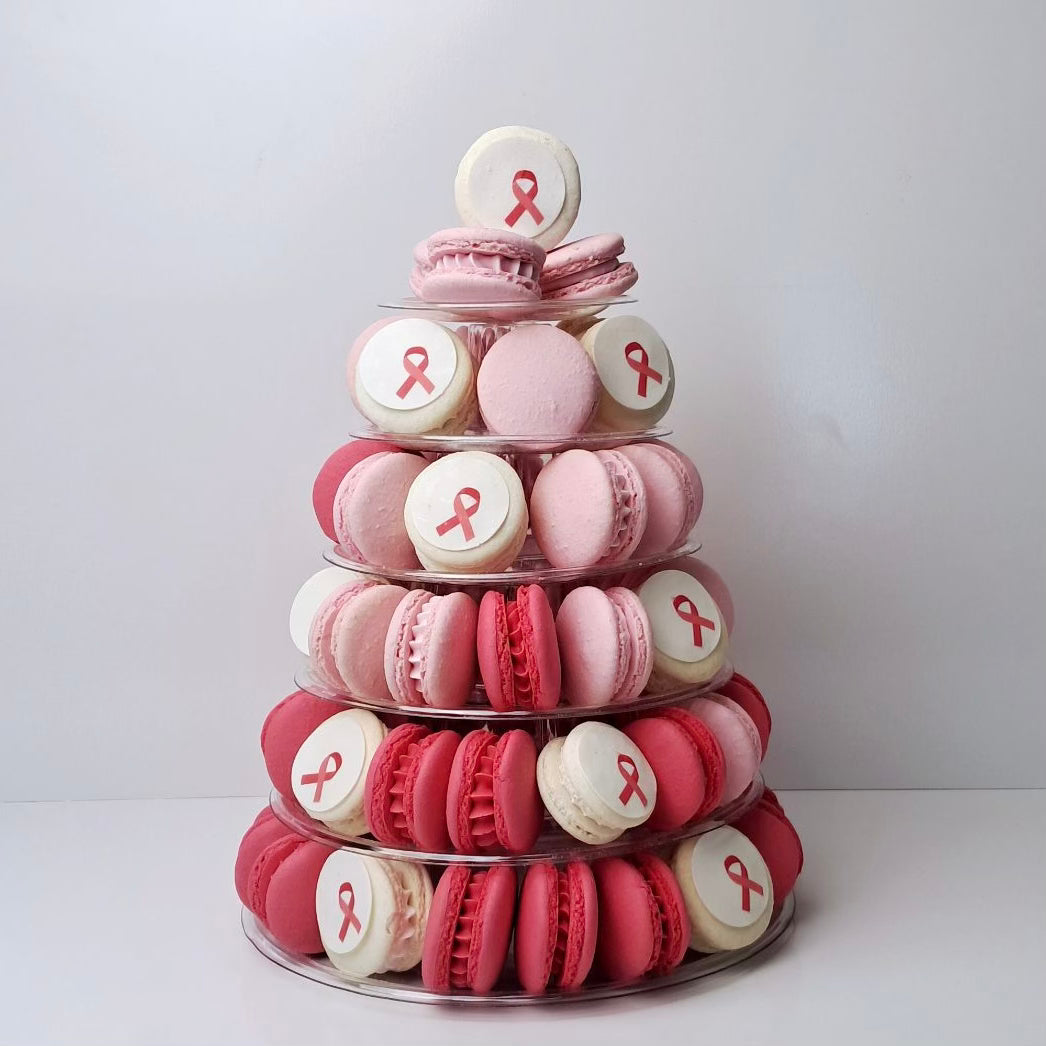 Breast cancer awareness month, cakes near me, macaron towers, cakes in Mitchelton, macarons, Cakes, macaroons