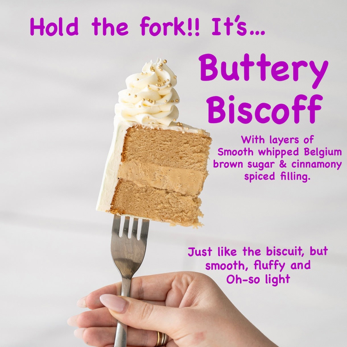 Our delicious Buttery Biscoff cake our Made by Cute Cakes and co. Brisbane base cake shop