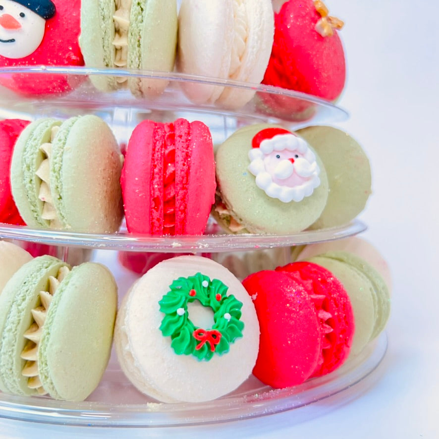 Christmas Macaron Tower - 60 macarons