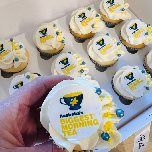 Austraila's biggest morning tea, Cupcakes, Cute Cakes and co, cupcakes for the office, Cancer Council, cake shop near me, cakes in Mitchelton, cupcake in Brisbane