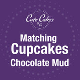 Matching Designer Standard Chocolate Mud Cakes - 6pk