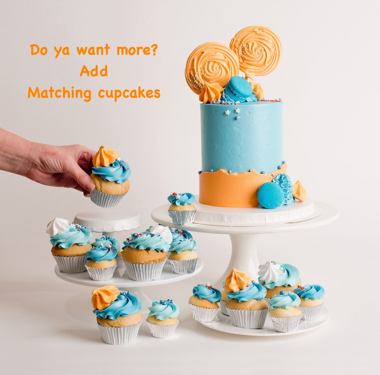 Cute Cakes and Co, Bluey cake, Cake Shop Mitchelton, bluey cupcakes, Brisbane Cake, Cupcakes Brisbane, Green and white cakes, Macarons