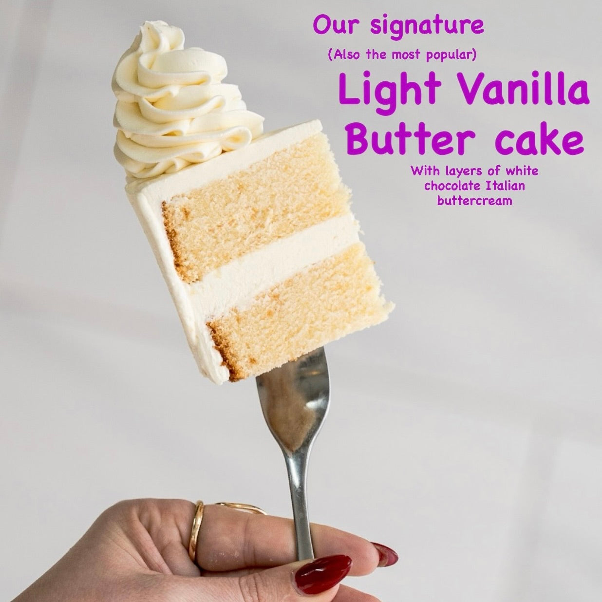 Our delicious Light Vanilla Buttercake Made by Cute Cakes and co. Brisbane base cake shop