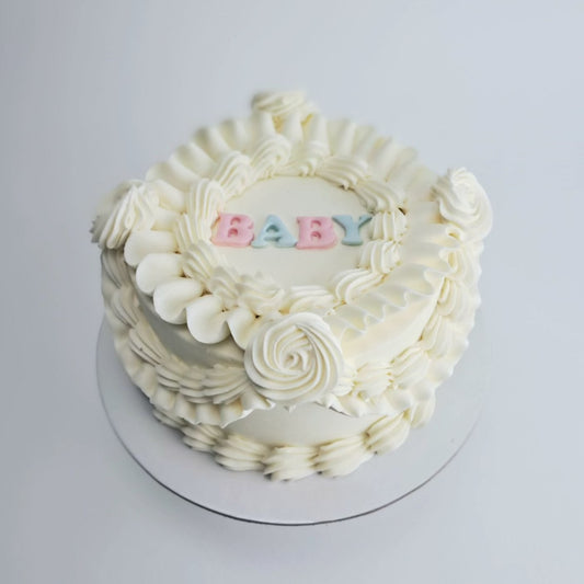 Mini Gender Reveal - Vintage ( Light Vanilla Butter Cake )