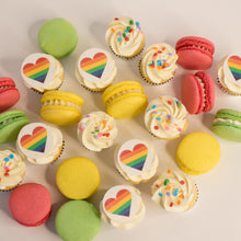 Load image into Gallery viewer, 🌈Rainbow Pride!   Mini cupcakes and macaron packs
