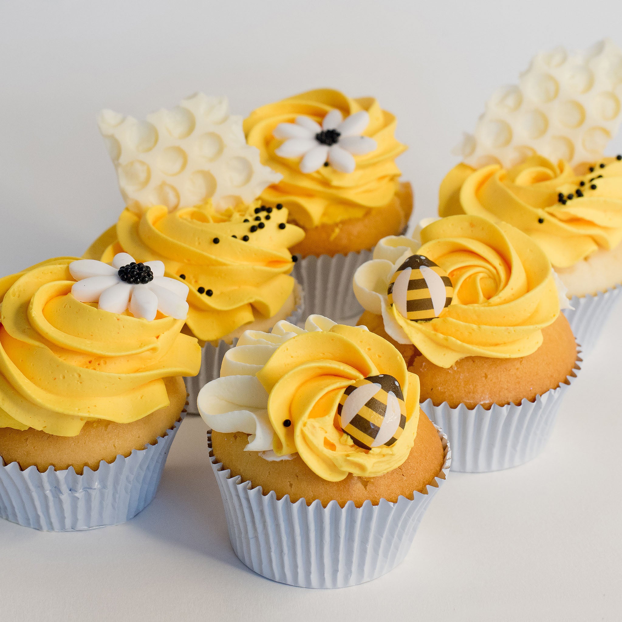 Bee Yellow Gender Reveal Edible Cake Image