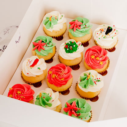 Christmas gift, delicious gift, Cute Cakes & co, cakes in Brisbane, Cute mini Christmas cupcakes, Christmas cupcakes, cake at Mitchelton, cake shop near me, mini cupcakes