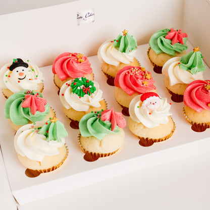 Christmas gift, delicious gift, Cute Cakes & co, cakes in Brisbane, Cute mini Christmas cupcakes, Christmas cupcakes, cake at Mitchelton, cake shop near me, mini cupcakes