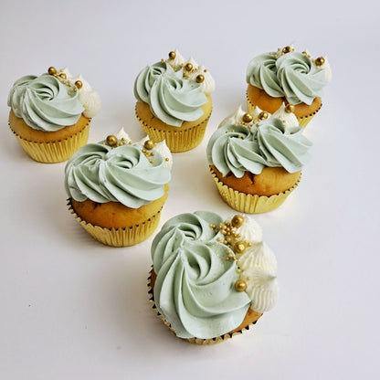 Pretty in Sage Green Cupcakes