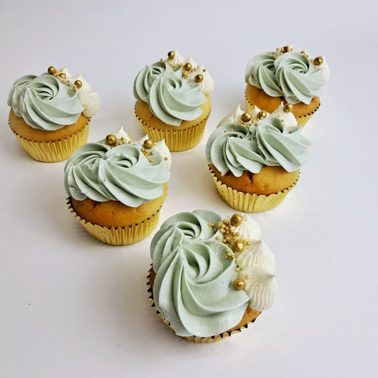 Pretty in Sage Green Cupcakes