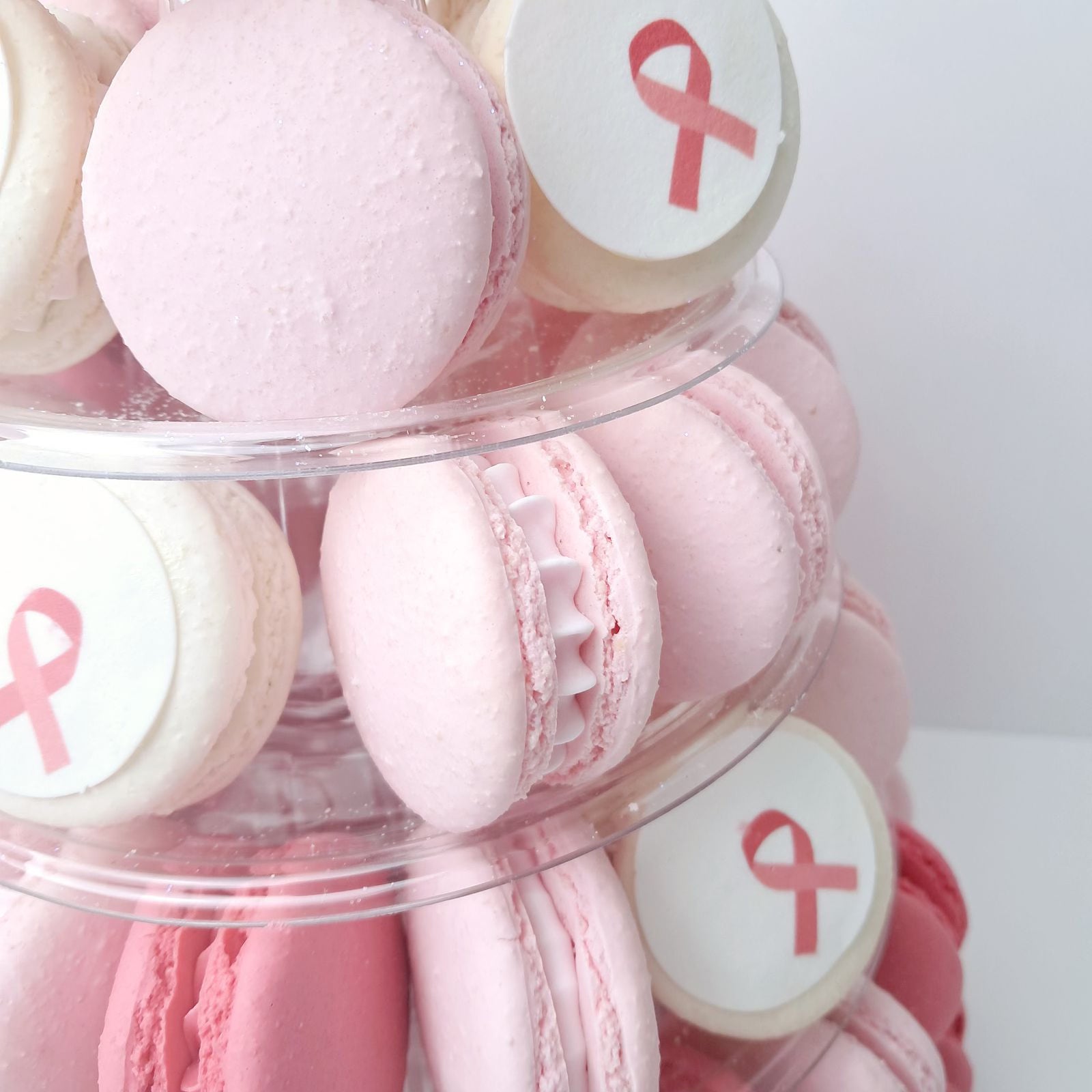 Breast cancer awareness month,  cakes near me, macaron towers, cakes in Mitchelton, macarons, Cakes, macaroons 