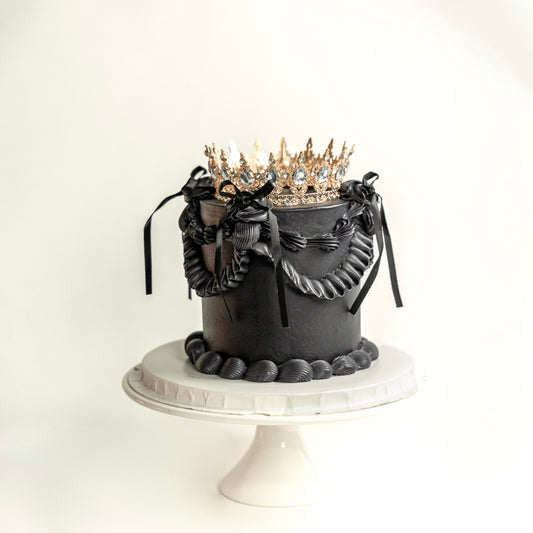 Vintage Crown Cake - Black