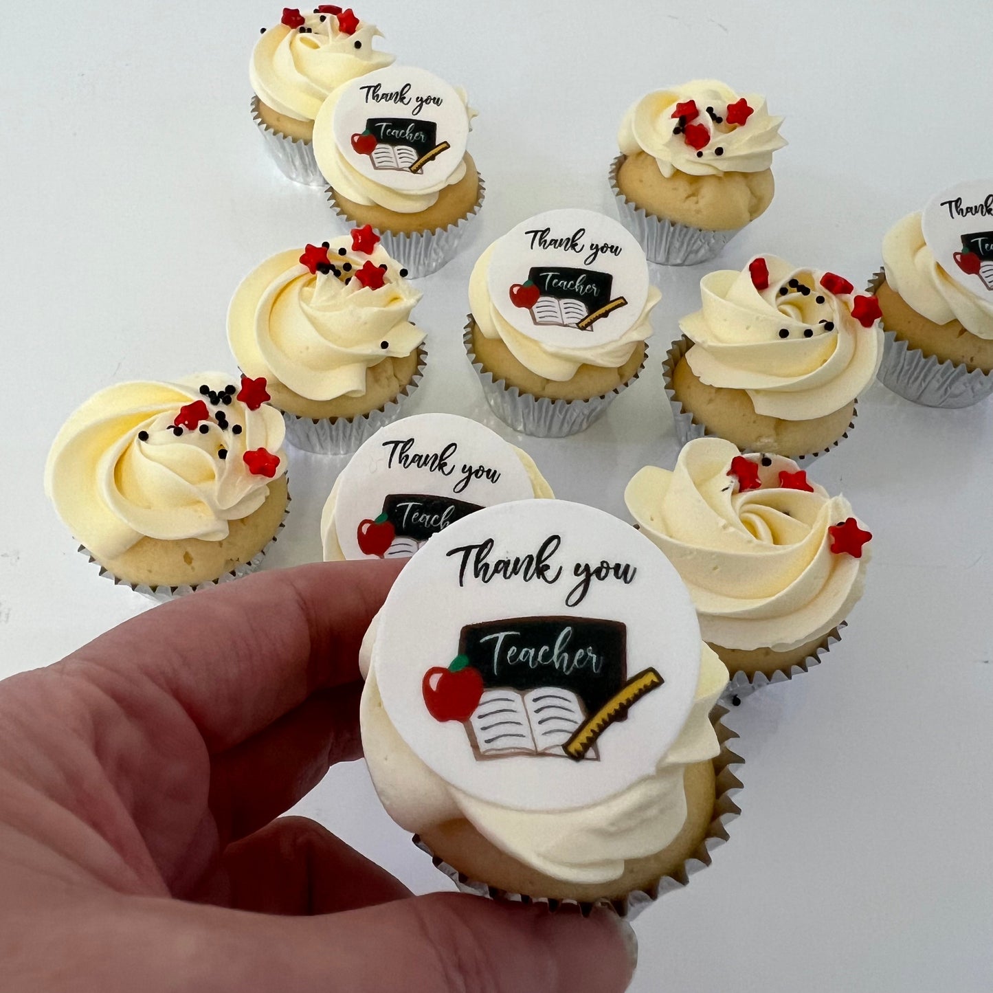 Corporate logo mini cupcakes