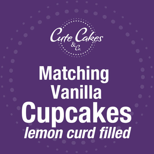 Matching Standard Size Vanilla Cupcake - 12pk (Lemon curd filled)