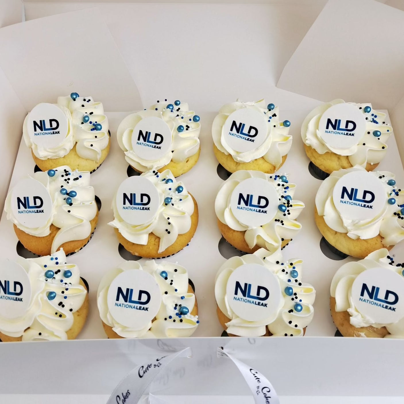 Corporate logo standard size cupcakes