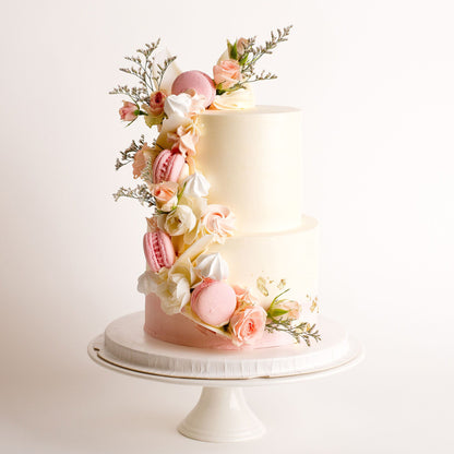 Cute Cakes and co, Two tier cakes, Cake near me, pink and white, Buttercream cakes, Cake shop in Brisbane, Wedding cake, 21st Cake, Cakes for girls.