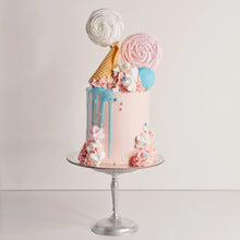 Load image into Gallery viewer,  Buttercream cake decorated with meringues and macarons, fun birthday cakes, Brisbane cakes, Brisbane cakes, cakes home delivered, cakes home-delivered, Brisbane home delivered cakes, Cute Cakes &amp; Co, Cute Cakes and Co
