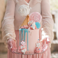 Load image into Gallery viewer,  Buttercream cake decorated with meringues and macarons, fun birthday cakes, Brisbane cakes, Brisbane cakes, cakes home delivered, cakes home-delivered, Brisbane home delivered cakes, Cute Cakes &amp; Co, Cute Cakes and Co
