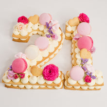 Load image into Gallery viewer, Vanilla cookies with cheescake and lemon curd filling number birthday cakes, Brisbane cake shops Brisbane, sugar cookies, cookie cakes Brisbane, cake shop Brisbane, Cute Cakes &amp; Co, Cute Cakes and Co

