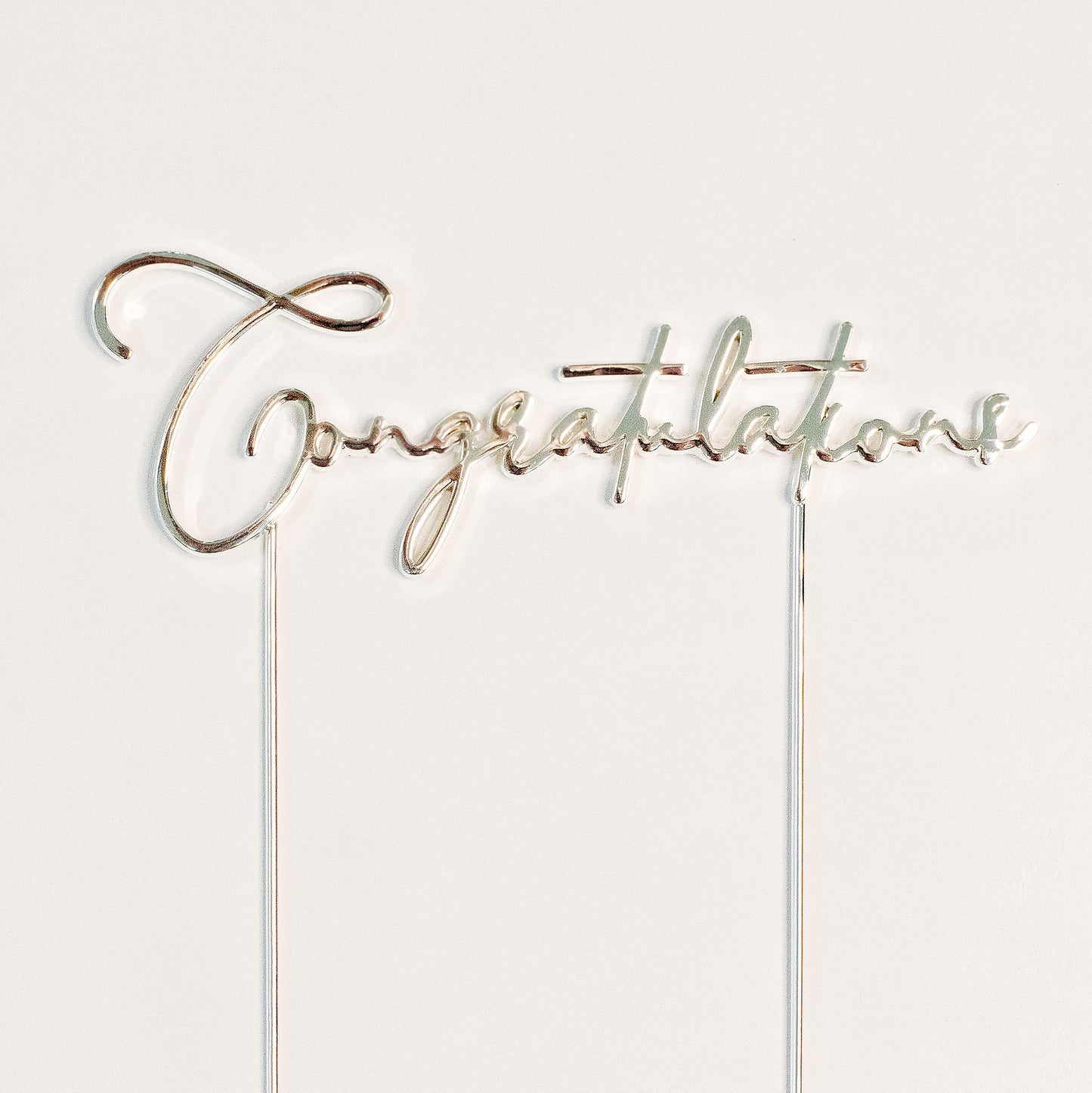 Finish your cake and make it yours with Congratulations cake toppers - in silver. When it's time to say well done. birthday cakes Brisbane, cakes Brisbane cake shops Brisbane, cupcakes Brisbane, cake shop Brisbane, Cute Cakes & Co, Cute Cakes and Co