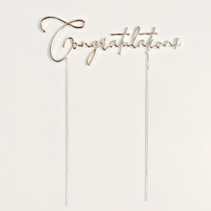 Finish your cake and make it yours with Congratulations cake toppers - in silver. When it's time to say well done. birthday cakes Brisbane, cakes Brisbane cake shops Brisbane, cupcakes Brisbane, cake shop Brisbane, Cute Cakes & Co, Cute Cakes and Co