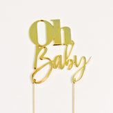 Oh Baby cake topper - gold