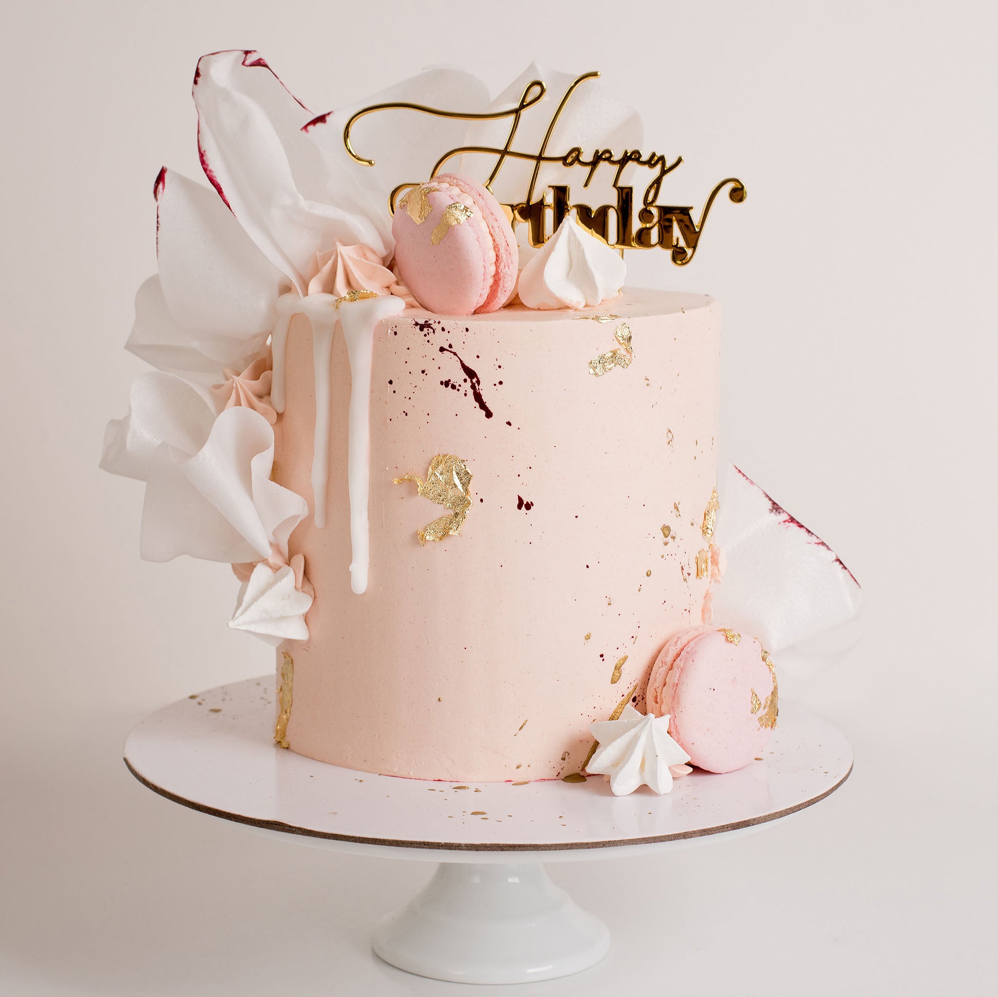 Rose Gold Drip Layer Cake - Classy Girl Cupcakes