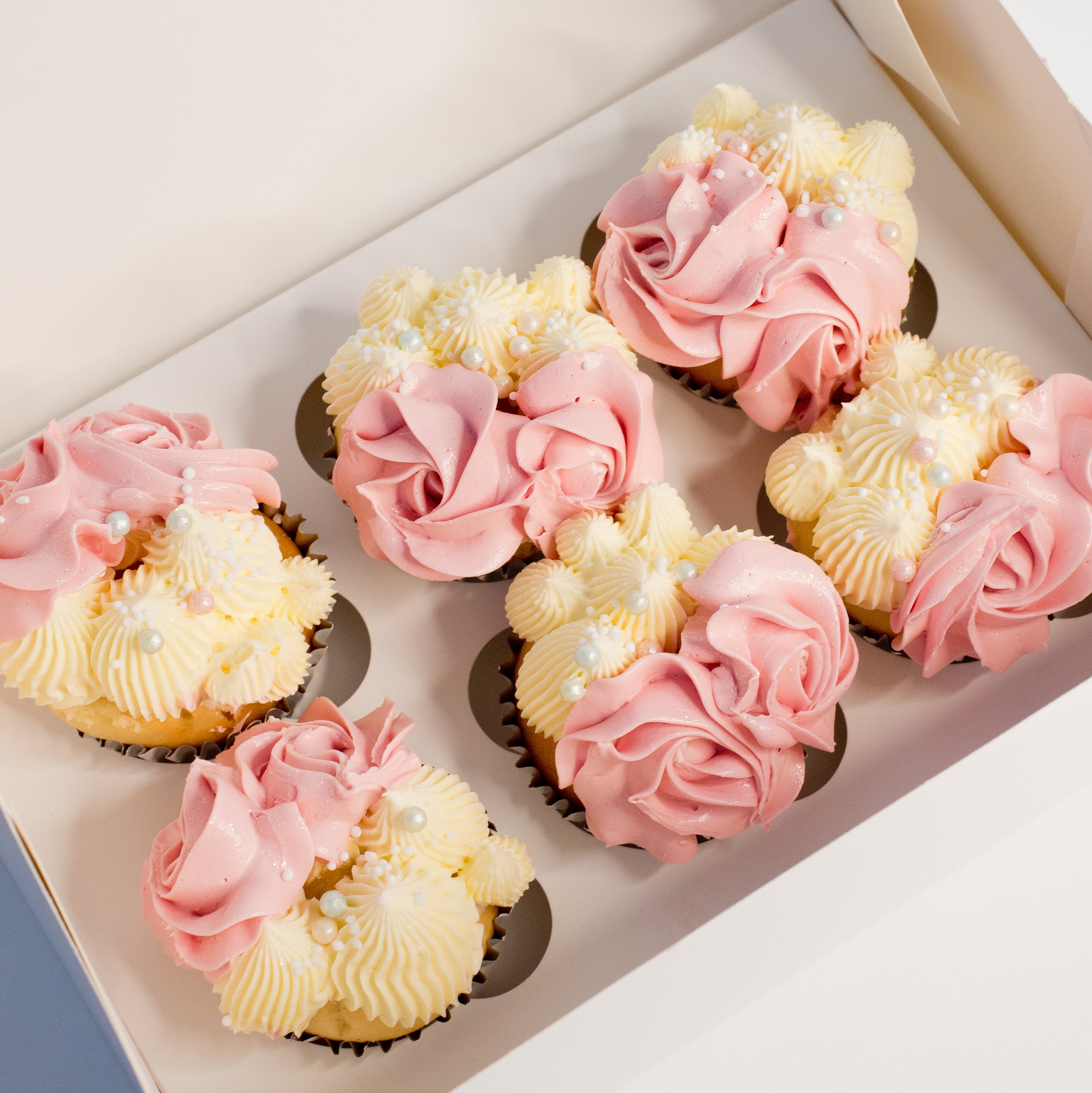 Pink Rose Cupcakes 6Pcs – SUN ONLINE