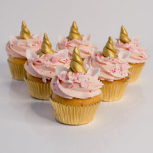 Load image into Gallery viewer, unicorn cupcakes, unicorn cakes, pink unicorn cupcakes, cakes home delivered, cakes home-delivered Brisbane home delivered cakes, Baby shower unicorn cupcakes, baby shower cakes, baby shower cupcakes, birthday cupcakes, Brisbane birthday cupcakes, birthday cupcakes for girls, birthday cakes for girls, Cute Cakes &amp; Co, Cute Cakes and Co
