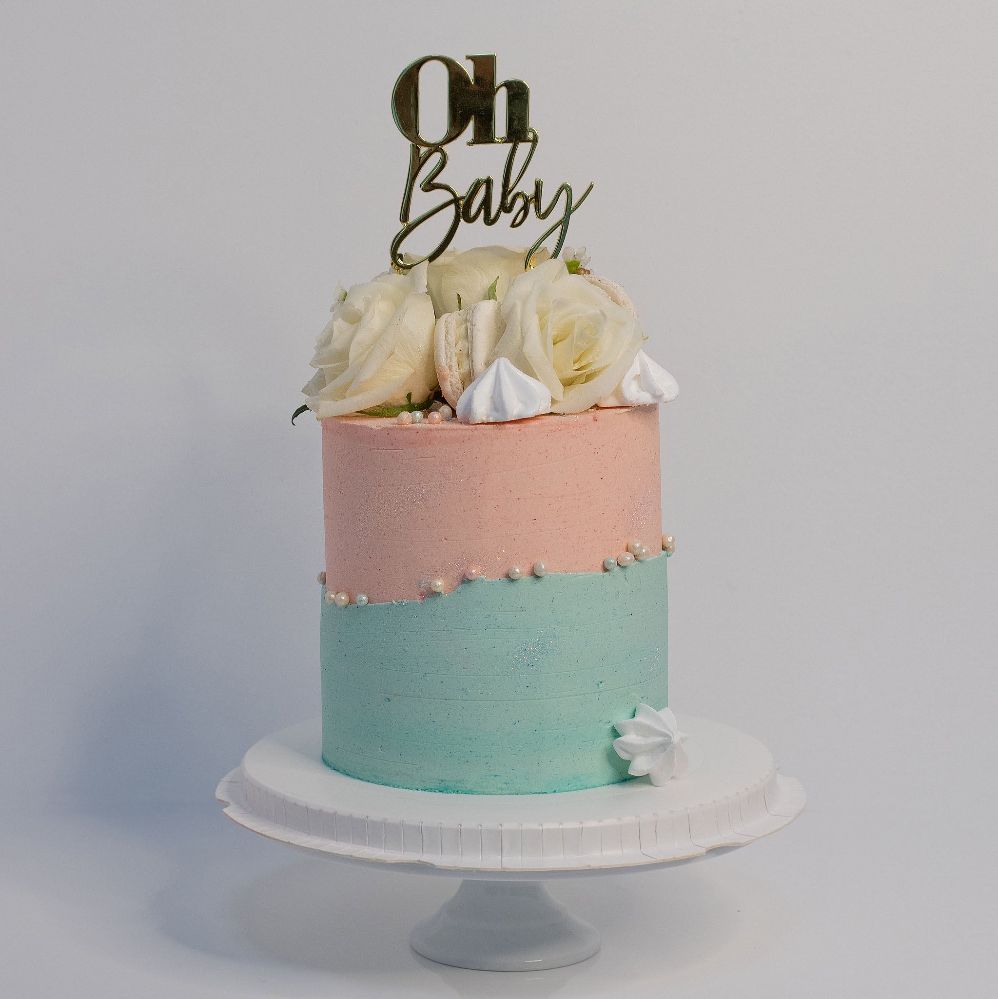 Pink and Blue Drip Cake | Gingerbread World