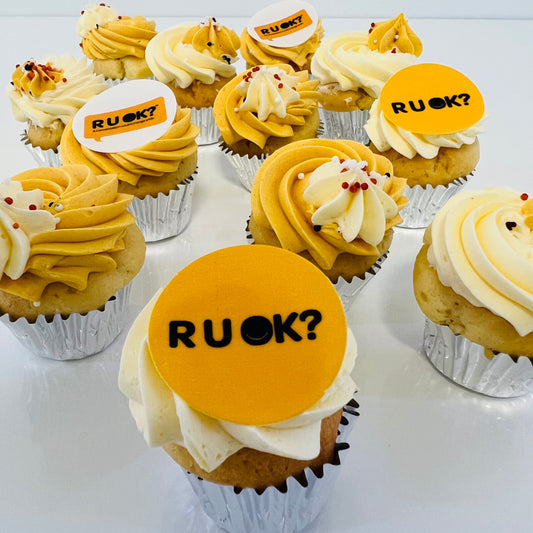 R U OK Day Mini cupcakes