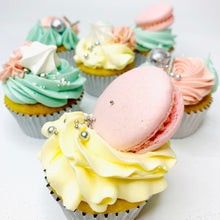 Load image into Gallery viewer,  pink cupcakes, decorated cupcakes, girl cupcakes, cup cakes, cupcakes, Brisbane cup cakes, Brisbane cupcakes, cakes home delivered, cakes home-delivered, Brisbane home delivered cakes, Cute Cakes &amp; Co, Cute Cakes and Co
